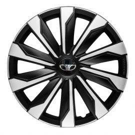 Колпаки 4Racing Typhoon Silver&Black R16 Daewoo (Комплект 4 шт.)