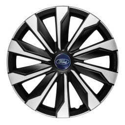 Колпаки 4Racing Typhoon Silver&Black R16 Ford (Комплект 4 шт.)