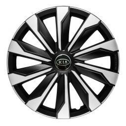 Колпаки 4Racing Typhoon Silver&Black R16 Kia (Комплект 4 шт.)