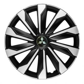 Колпаки 4Racing Typhoon Silver&Black R16 Mitsubishi (Комплект 4 шт.)