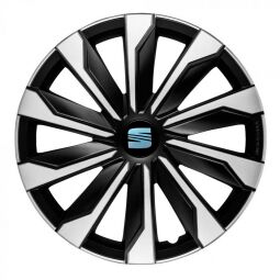 Колпаки 4Racing Typhoon Silver&Black R17 Seat (Комплект 4 шт.)