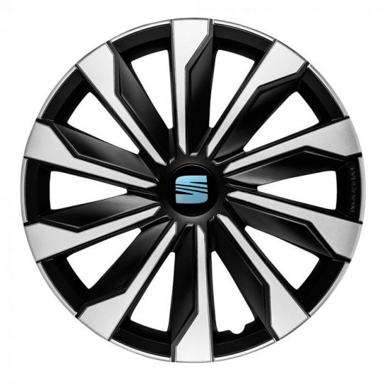 Колпаки 4Racing Typhoon Silver&Black R16 Seat (Комплект 4 шт.)