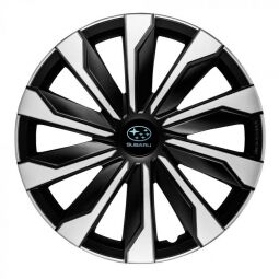 Колпаки 4Racing Typhoon Silver&Black R17 Subaru (Комплект 4 шт.)