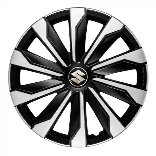 Колпаки 4Racing Typhoon Silver&Black R14 Suzuki (Комплект 4 шт.)