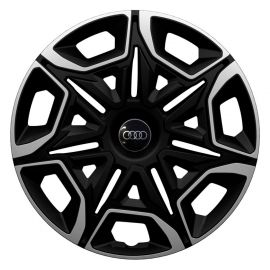 Колпаки 4Racing Varido Silver&Black R15 Audi (Комплект 4 шт.)