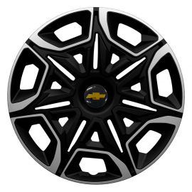 Колпаки 4Racing Varido Silver&Black R15 Chevrolet (Комплект 4 шт.)