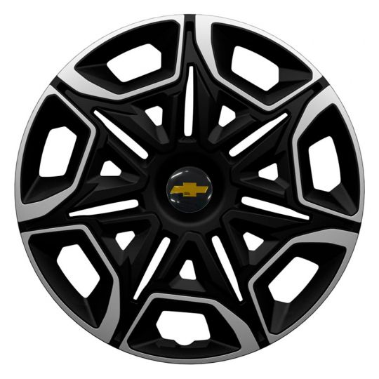 Колпаки 4Racing Varido Silver&Black R16 Chevrolet (Комплект 4 шт.)