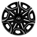 Колпаки 4Racing Varido Silver&Black R14 Daewoo (Комплект 4 шт.)