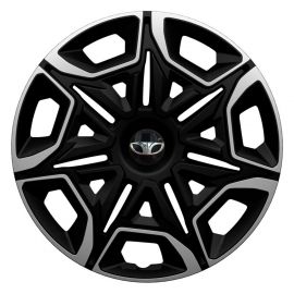 Колпаки 4Racing Varido Silver&Black R14 Daewoo (Комплект 4 шт.)