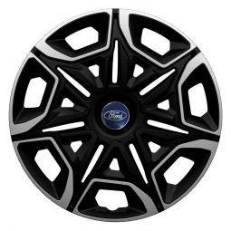 Колпаки 4Racing Varido Silver&Black R14 Ford (Комплект 4 шт.)