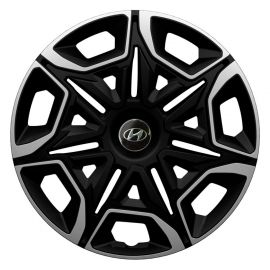 Колпаки 4Racing Varido Silver&Black R14 Hyundai (Комплект 4 шт.)