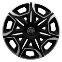 Колпаки 4Racing Varido Silver&Black R14 Kia (Комплект 4 шт.)