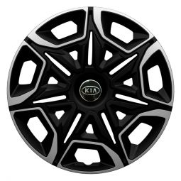 Колпаки 4Racing Varido Silver&Black R14 Kia (Комплект 4 шт.)
