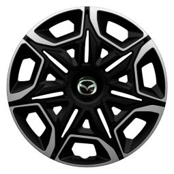Колпаки 4Racing Varido Silver&Black R14 Mazda (Комплект 4 шт.)
