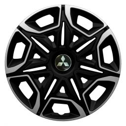 Колпаки 4Racing Varido Silver&Black R14 Mitsubishi (Комплект 4 шт.)