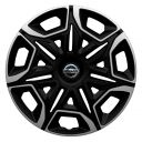 Колпаки 4Racing Varido Silver&Black R14 Nissan (Комплект 4 шт.)