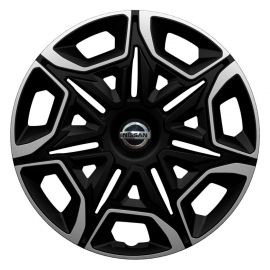 Колпаки 4Racing Varido Silver&Black R14 Nissan (Комплект 4 шт.)