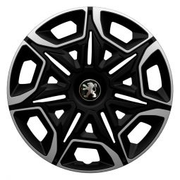 Колпаки 4Racing Varido Silver&Black R14 Peugeot (Комплект 4 шт.)