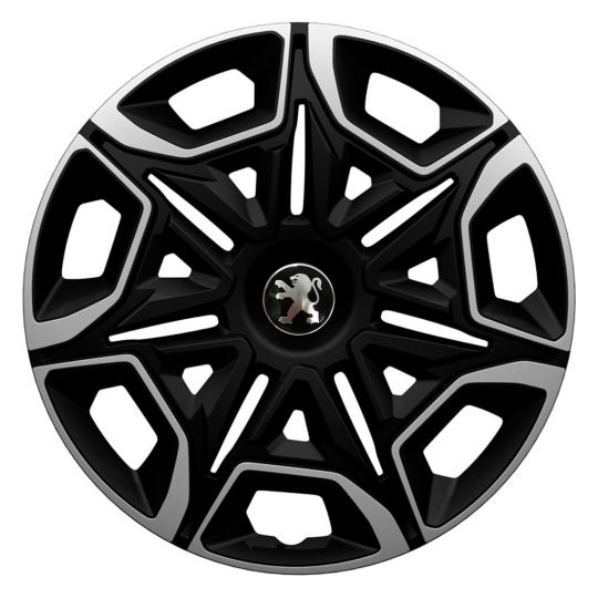 Колпаки 4Racing Varido Silver&Black R16 Peugeot (Комплект 4 шт.) Колпаки 4Racing Varido Silver&Black R16 Peugeot (Комплект 4 шт.)