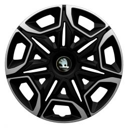 Колпаки 4Racing Varido Silver&Black R14 Skoda (Комплект 4 шт.)
