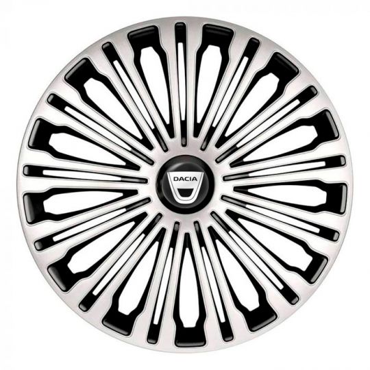 Колпаки 4Racing Volante Silver&Black R16 Dacia (Комплект 4 шт.)