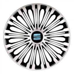Колпаки 4Racing Volante Silver&Black R17 Seat (Комплект 4 шт.)
