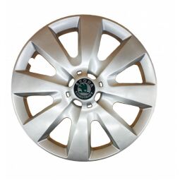 AK Автомобільні модельні колпаки R15, A106, сріблясті з логотипом Skoda (Комплект 4 шт.) AK Автомобільні модельні колпаки R15, A106, сріблясті з логотипом Skoda (Комплект 4 шт.)