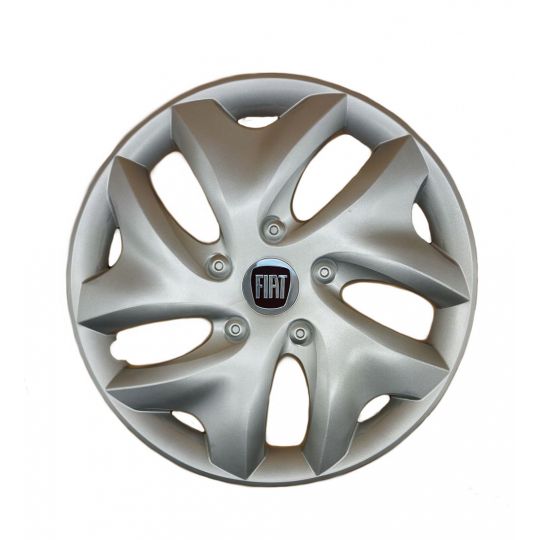 AK Автомобільні модельні колпаки R15, A122, сріблясті з логотипом Fiat (Комплект 4 шт.) AK Автомобільні модельні колпаки R15, A122, сріблясті з логотипом Fiat (Комплект 4 шт.)