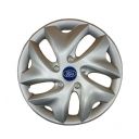 AK Автомобільні модельні колпаки R15, A122, сріблясті з логотипом Ford (Комплект 4 шт.)