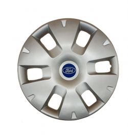 AK Автомобільні модельні колпаки R15, A124, сріблясті з логотипом Ford (Комплект 4 шт.)