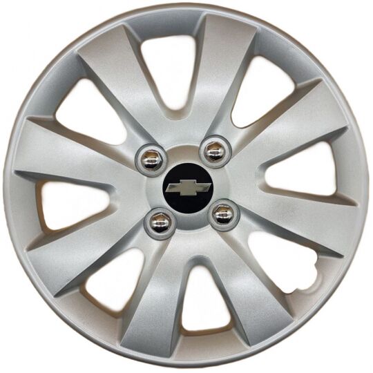 AK Автомобільні модельні колпаки  R15, A129, сріблясті з логотипом Chevrolet (Комплект 4 шт.) AK Автомобільні модельні колпаки  R15, A129, сріблясті з логотипом Chevrolet (Комплект 4 шт.)
