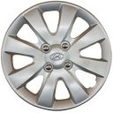 AK Автомобільні модельні колпаки  R15, A129, сріблясті з сірим логотипом Hyundai (Комплект 4 шт.)