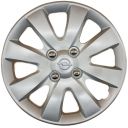AK Автомобільні модельні колпаки  R15, A129, сріблясті з сірим логотипом Opel (Комплект 4 шт.)