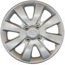 AK Автомобільні модельні колпаки  R15, A129, сріблясті з сірим логотипом Toyota (Комплект 4 шт.)