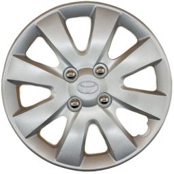 AK Автомобільні модельні колпаки  R15, A129, сріблясті з сірим логотипом Toyota (Комплект 4 шт.)