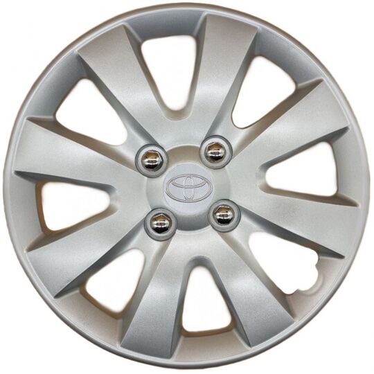 AK Автомобільні модельні колпаки  R15, A129, сріблясті з сірим логотипом Toyota (Комплект 4 шт.) AK Автомобільні модельні колпаки  R15, A129, сріблясті з сірим логотипом Toyota (Комплект 4 шт.)