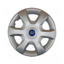 AK Автомобільні модельні колпаки R15, A132, сріблясті з логотипом Ford (Комплект 4 шт.)