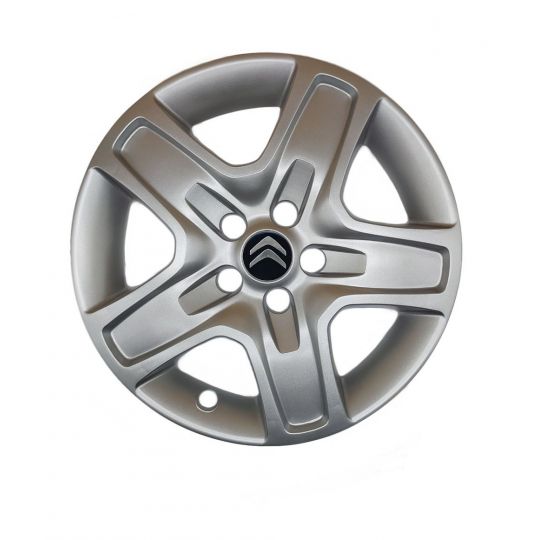 AK Автомобільні модельні колпаки R16, A143, сріблясті з логотипом Citroen (Комплект 4 шт.)