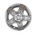 AK Автомобільні модельні колпаки R16, A143, сріблясті з логотипом Peugeot (Комплект 4 шт.)