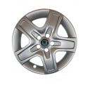 AK Автомобільні модельні колпаки R16, A143, сріблясті з логотипом Skoda (Комплект 4 шт.)