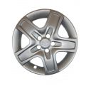 AK Автомобільні модельні колпаки R16, A143, сріблясті з логотипом Toyota (Комплект 4 шт.)