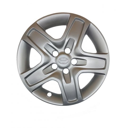 AK Автомобільні модельні колпаки R16, A143, сріблясті з логотипом Toyota (Комплект 4 шт.)