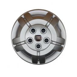 AK Автомобільні модельні колпаки R16, A146, сріблясті з логотипом Fiat (Комплект 4 шт.)