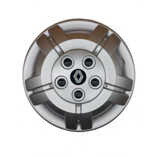 AK Автомобільні модельні колпаки R16, A146, сріблясті з логотипом Renault (Комплект 4 шт.)