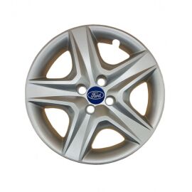 AK Автомобільні модельні колпаки R16, A148, сріблясті з логотипом Ford (Комплект 4 шт.)