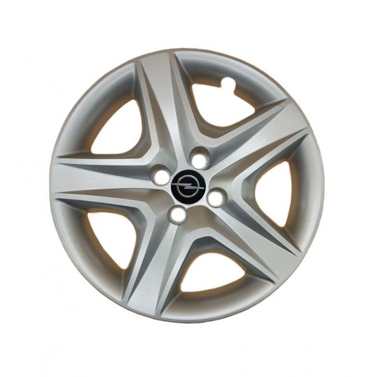 AK Автомобільні модельні колпаки R16, A148, сріблясті з логотипом Opel (Комплект 4 шт.)