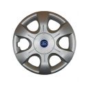 AK Автомобільні модельні колпаки R16, A149, сріблясті з логотипом Ford (Комплект 4 шт.)