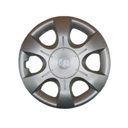 AK Автомобільні модельні колпаки R16, A149, сріблясті з логотипом Peugeot (Комплект 4 шт.)