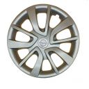 AK Автомобільні модельні колпаки R15, A174, сріблясті з сірим логотипом Opel (Комплект 4 шт.)