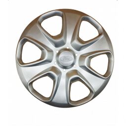 AK Автомобільні модельні колпаки R15, A177, сріблясті з сірим логотипом Ford (Комплект 4 шт.)